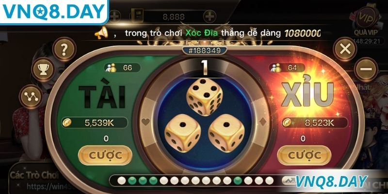 Trò chơi tài xỉu đầy hấp dẫn với nhiều cửa cược
